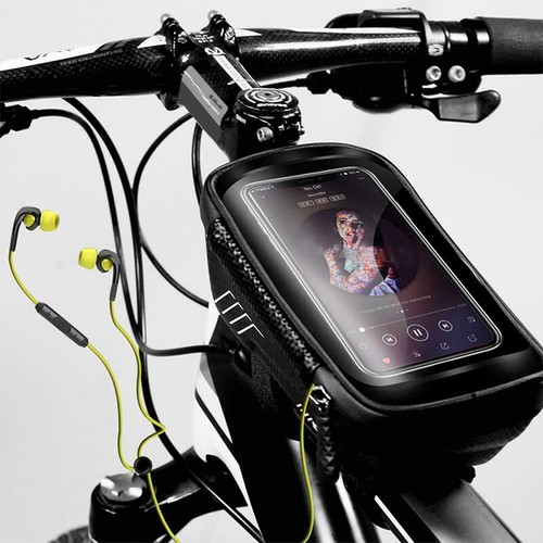 Cycle Bike Bicycle Mobile Phone Touch Screen Pouch Bags Frame Pannier Tube Bags