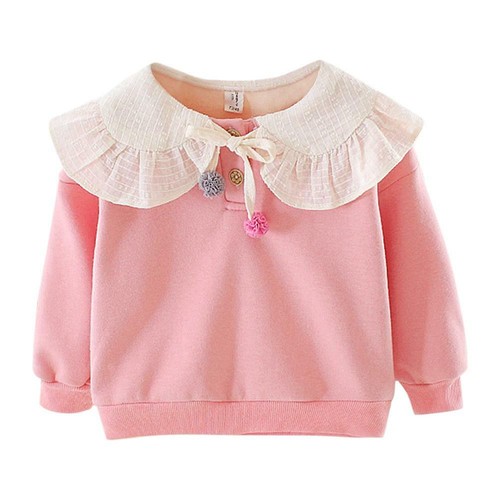 Baby Girl Kids Sweatershirt Comfort Soft Long-Sleeves Fashion Korean Lovely Tops