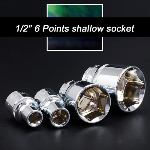 Socket 1//2/" Drive 6 Point shallow socket Metric 8-36mm sizes 38mm long US Stock