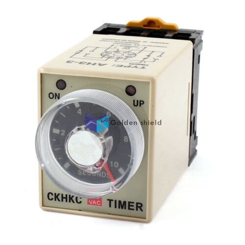 ST3PF 8-Pin DPDT 10s Off-delay Operation Time Delay Timer Relay Bla ST3PF JSZ3F