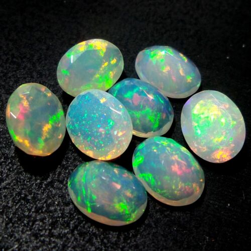 Details about   9x7 MM Natural AAAA Grade Multi Rainbow Fire Faceted Welo Opal Oval Shape 1 Pc 