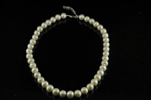 Bijou Women's 16" Fresh Water Pearl Necklace Round 9 to 10 mm Lobster Clasp NEW 