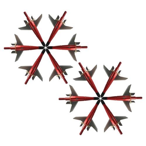 12Pcs Hunting Broadhead 100 Grain Compound Bow Crossbow Sharpen Blade Point
