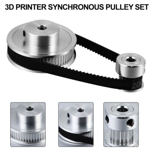 Width 6mm Belt Set for 3D Printer 2GT 20/60 tooth Synchronous Wheel Pulley Set 