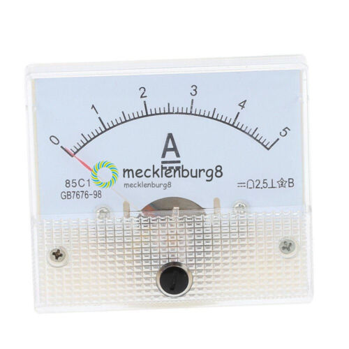 1PCS NEW  85C1-A 85C1 Analog Current Panel Meter DC 5A AMP Ammeter 85C1