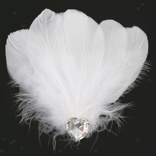 Frauen Diamante Feder Haarspangen Hochzeitsgesellschaft DIY Haar Dekor Weiß