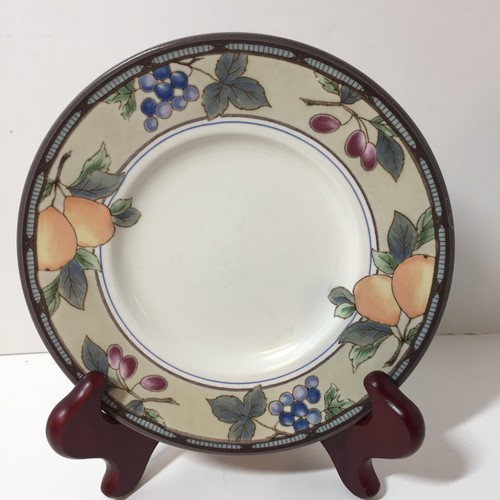 Bread Plate Saucer Mikasa Intaglio Garden Harvest 6.5/" Fruits Grapes Plums