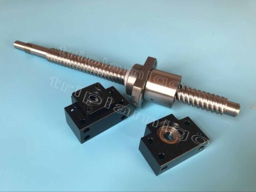 1 anti backlash 16mm ballscrew SFE1616-900mm-C7+BK//BF12 end support bearing CNC