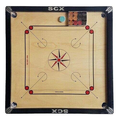 COINS & STRIKER BEST QAULITY SCXAG40 PRO 33" LARGE FULL SIZE CARROM BOARD GAME 