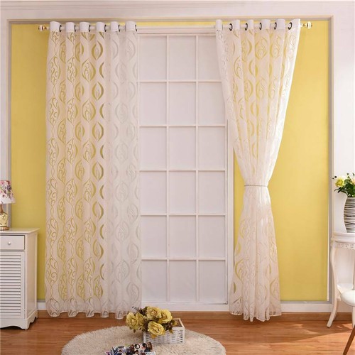 Scarf Panel Floral Drape Window Curtain Valances Living Room Tulle Sun Shade W