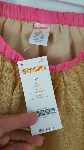 Gymboree Girls Long Sleeve Fairy Top /& Gold Sparkle Tulle Tutu Skirt Set 4T NWT