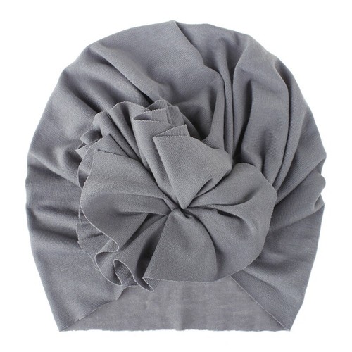 Baby Spring Pleated Flower Hat Cotton Turban Infant Photography Kids Beanie Caps