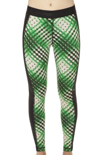 NWT Women's Ep Pro Delight Ombre Dot Print Leggings Green/Ivory/Black Size XS-XL 