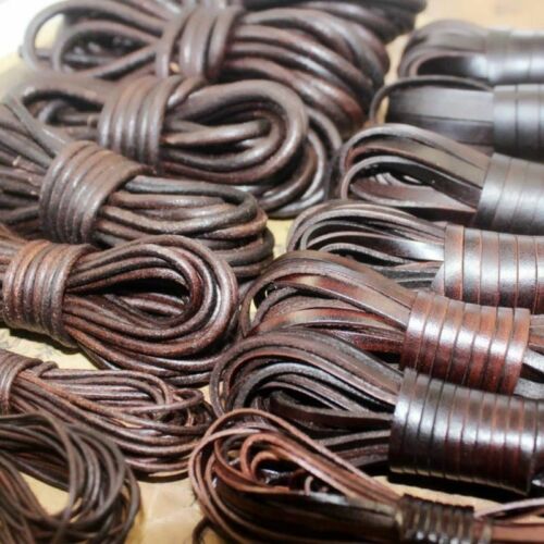 Coffee Cow Leather Strap Leather Cord String Rope Bracelet Making 2 Meters 
