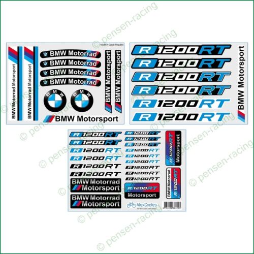 BMW R1200RT Motorrad Motorsport Laminated Decals Stickers Kit 