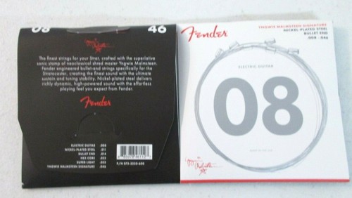 2 PKG Fender Yngwie Malmsteen Signature Electric Guitar Strings Bullet End