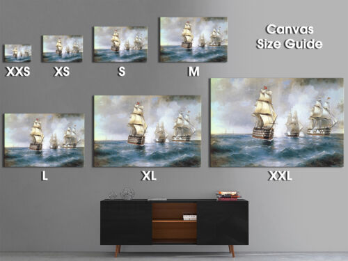 AB239 Vintage Ships Sea Retro Modern Abstract Canvas Wall Art Picture Prints 