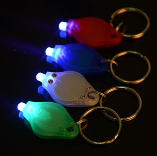 DEL torche Porte-clés lampe de poche porte-clés-Blanc Lumineux UV ou lampe DEL