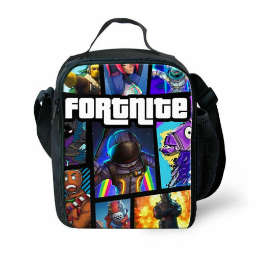 Fortnite Battle Royale Girls Boys School Bag Snack Bags Insulated Lunch Box Gift