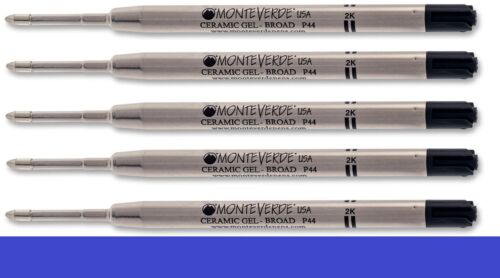 MONTEVERDE Ballpoint Parker Style GEL Pen Refill 5 BROAD / BOLD BLUE 