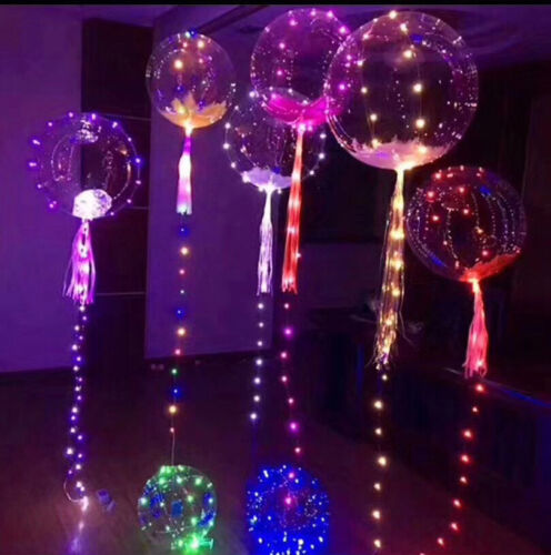 Details about   LED Light Balloons Transparent Balloon Wedding Birthday Xmas Party Lights UK RR 