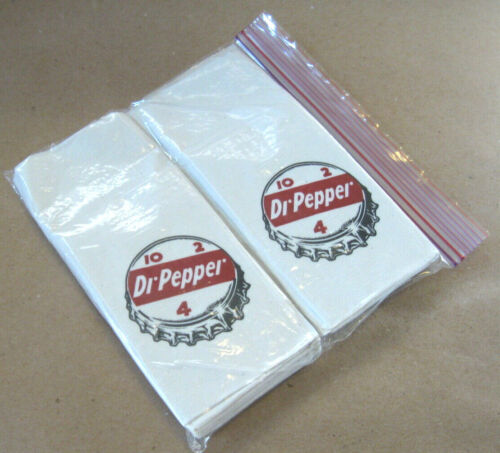 DR PEPPER NAPKINS and 3 SODA FOUNTAIN DINER MENUS for Round Top Dispenser Diner