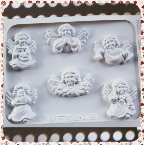 6 STAMPI ANGIOLETTI KNORR PRANDELL FORMINE MOLDS ANGELI CON ALI NATALE ANGELS 