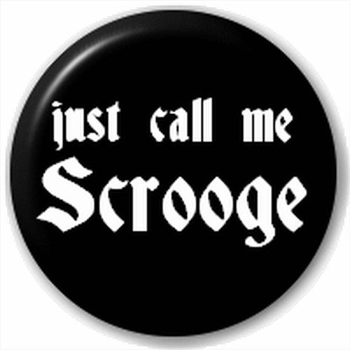 Small 25mm Lapel Pin Button Badge Novelty Scrooge