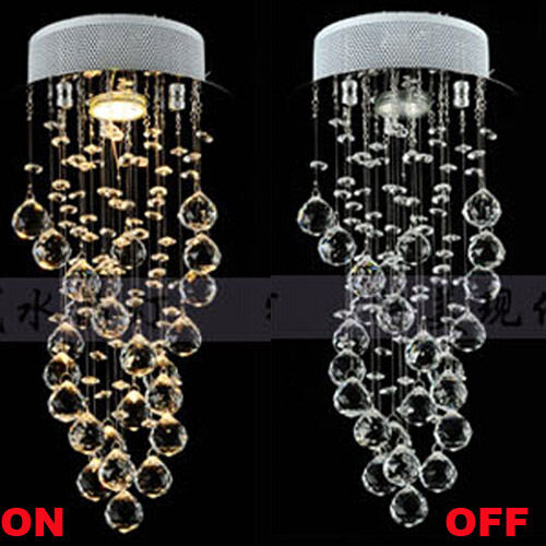 LED-raindrop-Crystal-Pendant-Lamp-Lighting-Ceiling-Light-Fixture-Chandelier