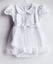 Christening Dress Newborn Baby Girl White Cotton Romper Baptism Outfit Infant