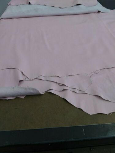 Italian Lambskin skin leather hide Smooth Pink 7 sq.ft 1.5 oz Thin. 