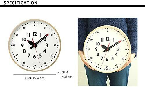 Details about  / Lemnos fun pun clock L Wall Clock White From Japan New