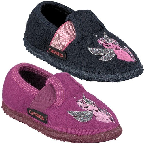 Giesswein TROSSIN Hausschuh kleines Einhorn ocean oder traube Gr.23-35