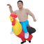 Adults Chicken Inflatable Rooster Costume Halloween Carnival Cosplay Party Dress