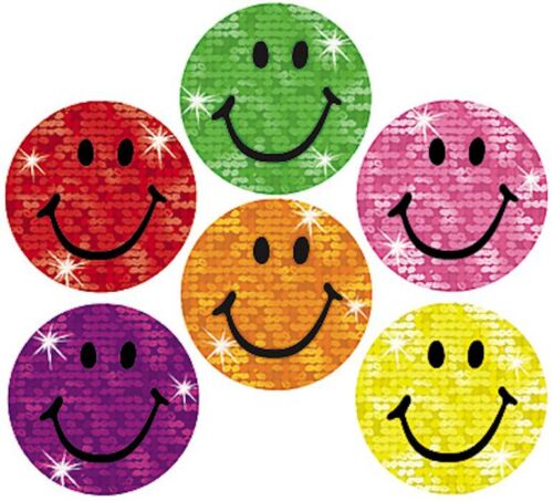 160 Funkeln Smiles Belohnungs Sticker groß 18mm Motivieren in der schule//