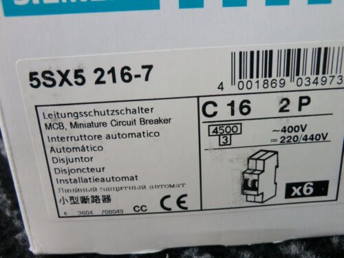 Siemens 5SX5216-7 C16  Leistungsschutzschalter ALLSTROM 1 Stück 