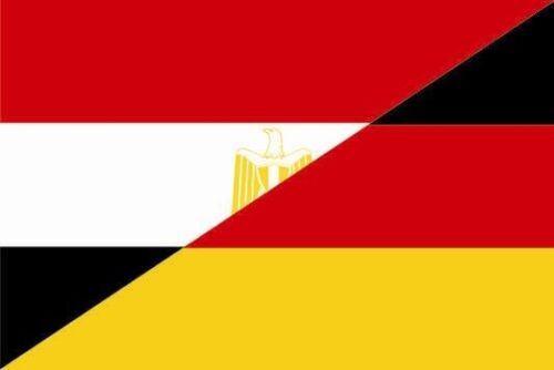 Autocollant Egypte-Allemagne Drapeau Drapeau 8 x 5 cm des autocollants autocollant