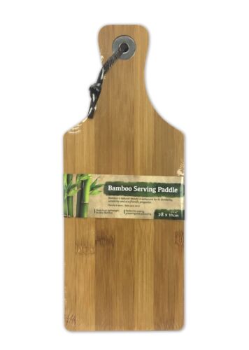 Bamboo Wooden Serving Tray Cheese Paddle Chopping Board Kitchen Dish Cutting Up