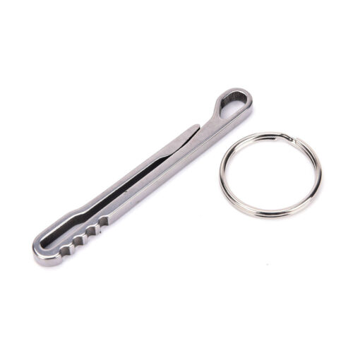 Stainless steel Pocket Suspension Clip EDC Keys Tools Keychain Load HolderU/_TI