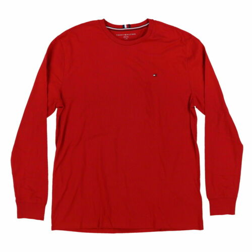 Tommy Hilfiger Men/'s Classic T-shirt Long Sleeve Crew Neck Tee Flag Logo New OEM