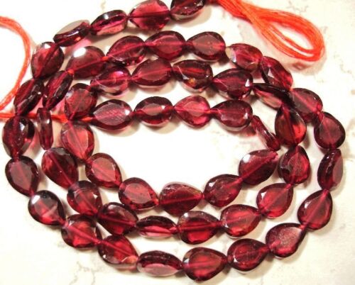 GARNET 8-6mm long X 5-6mm wide Faceted Pear Topdrill Gemstone Beads 13.5/" strand