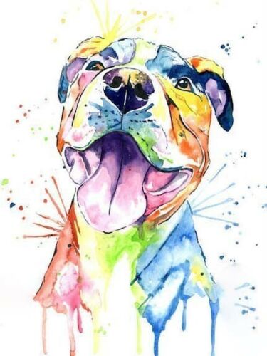 French Bulldog Watercolor 5D Full Diamond Painting US DIY Art Cross Stitch Kits 