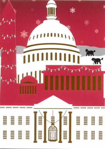 2015 President Barack Obama Official White House Christmas Card and Signed Book