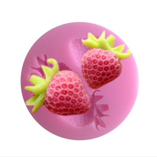 DIY Strawberry Cake Mold Soap Flexible Silicone Mould For Candy Chocolate YJ