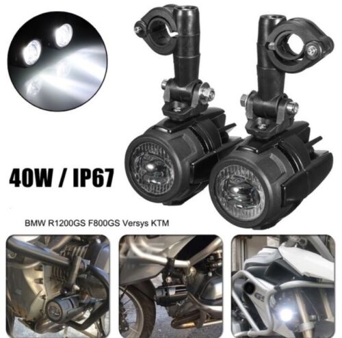 2 ZUSATZLEUCHTEN LED-SCHEINWERFER MOTORRAD FARO BMW GS1200 LC ADV F800 F700 40W