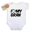 i love my gran aunty daddy nana auntie funny BABY VEST BOY//GIRL BODYSUIT
