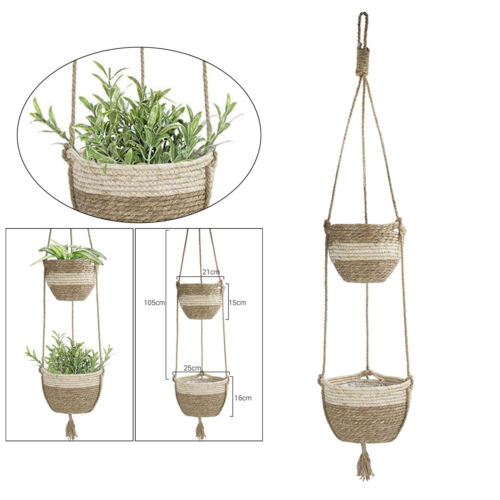 Details about  / Plant Hanger Hanging Planter Basket Flower Pot Holder Cotton Rope Flower Pot