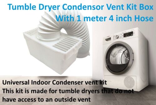 Zanussi 4 inch Tumble Dryer Condenser Air Vent Kit White Indoor Box