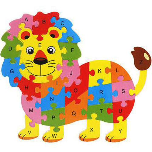 En Bois Alphabet Puzzle Animal Puzzle Enfants Jouets Children Educational Learning UK