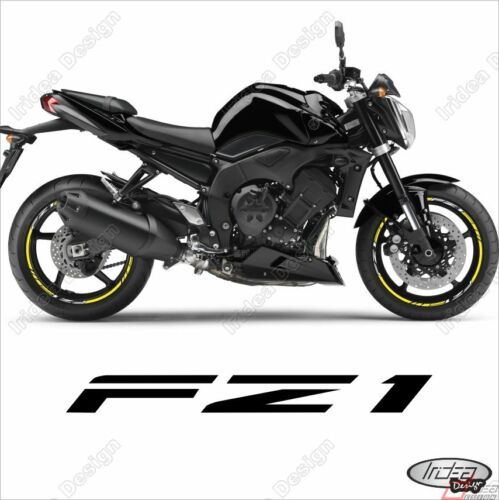 Profile Aufkleber Sport Felge Rad für Yamaha FZ1-N Na 1000 Gelb Weiss
